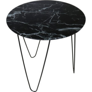 Glass table w/marble print S
