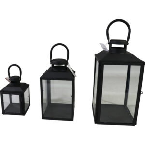 Metal lantern 15.5/24/32.5cmH s/3