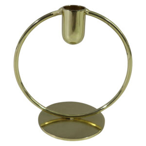 Metal taper candle holder L 13x8x14cm