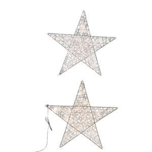 Wire star with 45x LED 70x70x0.3cm