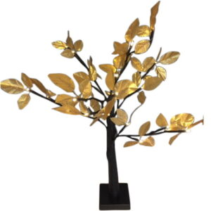Gold leaf led tree 60cm