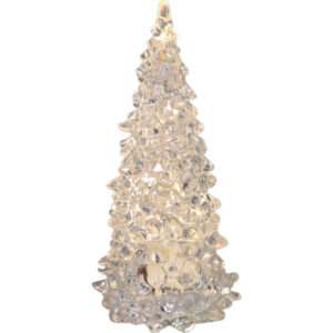 Plastic x-mas tree w/Led S dia 8.5x18cm