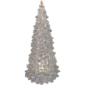 Plastic x-mas tree w/Led M dia 10.5x23cm