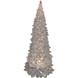 Plastic x-mas tree w/Led L dia 12.5x28cm