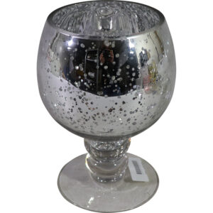 Glass candle holder dia 12.5x18cm