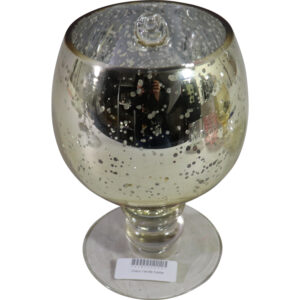 Glass candle holder dia 12.5x18cm