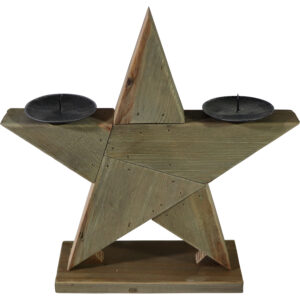 Wooden candle holder star M 29x8x29.5cm