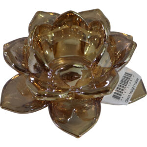 Glass tealight holder dia 12.5x6cm