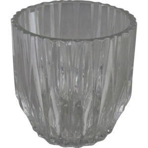 Glass candle holder L dia 13x13.5cm