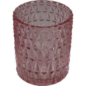 Glass candle holder dia 10.5x13cm