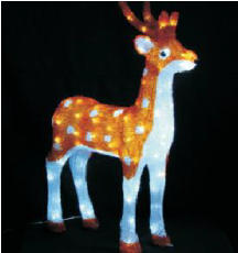 LED acrylic reindeer w/Led 51x26.5x74cm