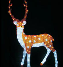 LED acrylic reindeer w/Led 87x29.5x116.5cm