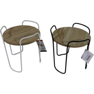 Small metal table w/ mdf top 16.5x16.5x16.5cm