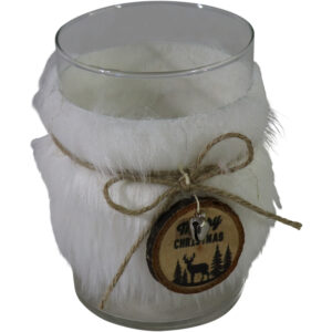 Glass tea light holder L dia 8x12cm