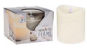 Led wax candle 7,5x 12,5cm
