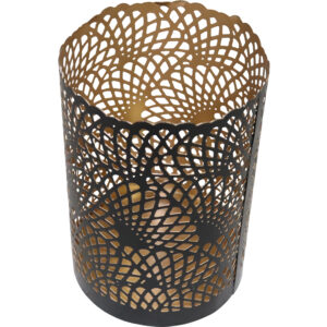 Metal tealight holder L dia 10.5x15.5cm