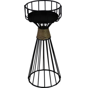 Metal pillar candle holder S