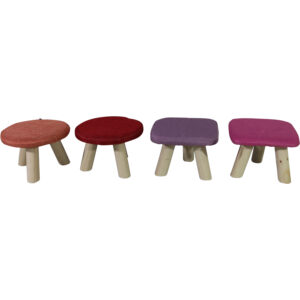 Stool with fabric cover 18.5cmH