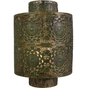Metal wall lantern w/Led