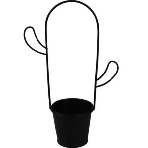 Metal flower pot cactus 17.5x8x28cm