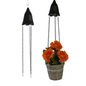 Hanging basket light w/solar dia 10x15cm