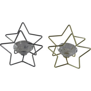 Metal tealight holder star shape