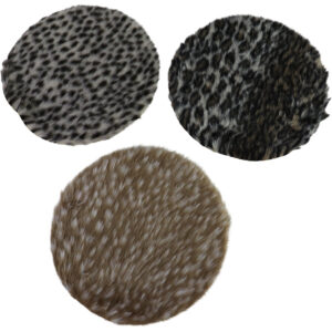 Deco mat round fake animal fur dia 34cm