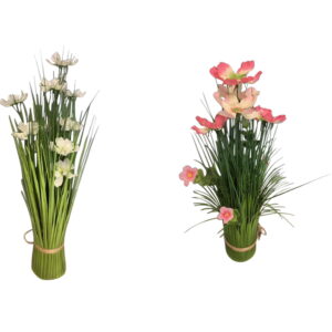 Grass bunch w/flowers, 56cm