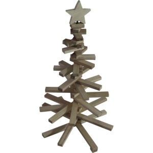 Wooden x-mas tree 25.5x22x40cm