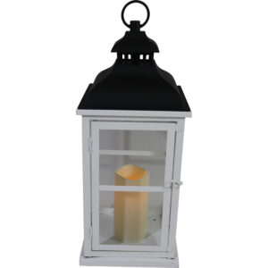 Metal lantern w/Led candle 48cmh
