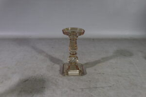 Glass taper/pillar candle holder dia 9.5x9.5x19.2cm