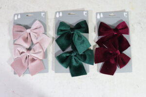 Velvet bow 14x14cm S/2