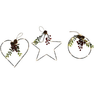 Metal x-mas hanger w/Led