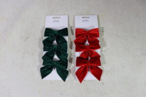 Velvet bow 10x10x1.5cm S/3