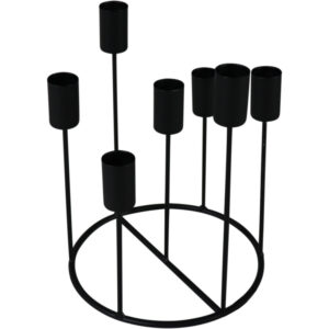 Metal taper candle holder dia 18x22.5cm