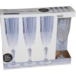 Plastic champagne glass S/4 dia7x22,5cm