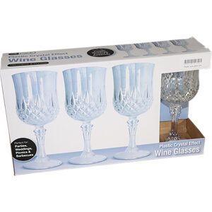 Plastic wine glass S/4 dia7x17cm