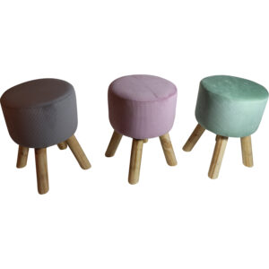 Stool with velvet cover 39cmH