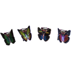 Plastic butterfly w/Led 10x10x6cm