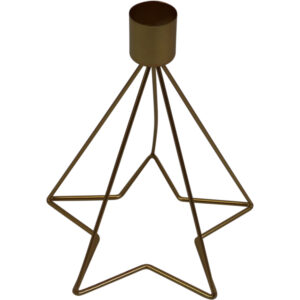 Metal taper candle holder 15x15x18cm
