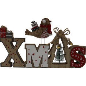 Mdf x-mas decoration 22.5x2.3x12.5cm