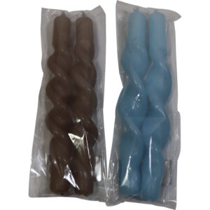 Paraffin twisted dinner candle 23.5cmL S/2