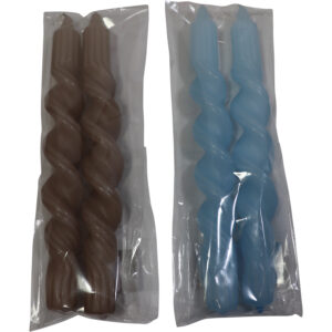 Paraffin twisted grooved dinner candle 23.5cmL S/2