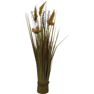 Grass bundle w/flowers 63cmH