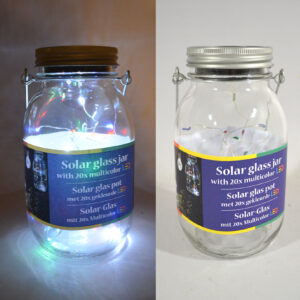 Glass jar with 20x led