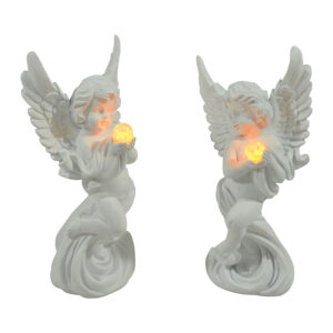 Polyresin angel w/ Led 11.5x9x23.5cm