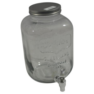 Glass drink jar with tap L 17x17x27cm