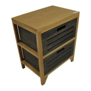 Wooden cabinet w/ 2 drawers