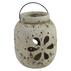 Cement lantern w/handle L