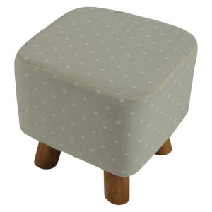 Wooden stool w/fabric cover